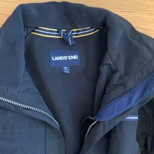 Land’s Ends Men’s Waterproof Parka. Fleece Lined. black. size XL.